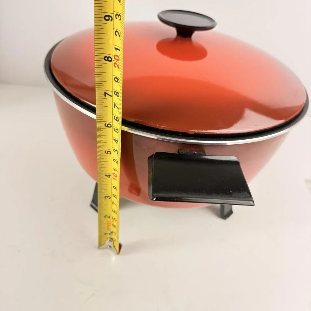 Vtg WEST BEND Country Kettle Electric Skillet Frypan Cooker Pot Casserole 5 Qt